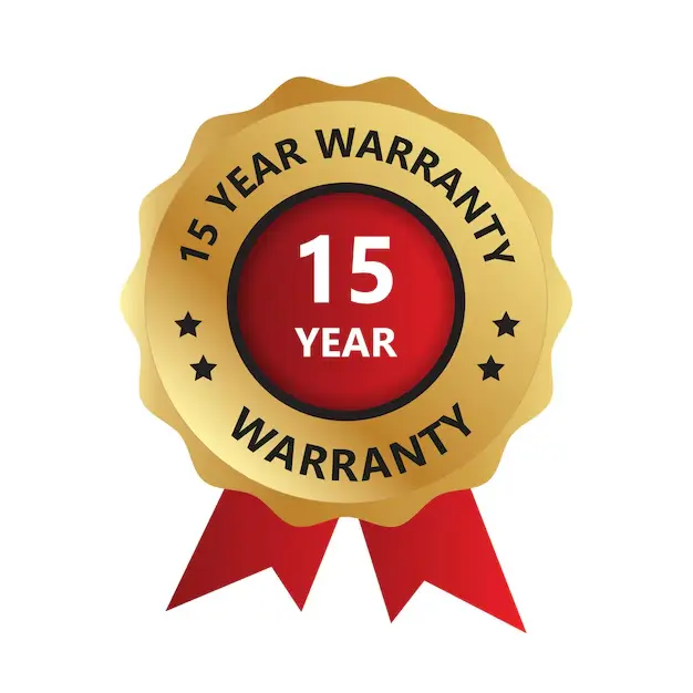 15 Year Warranty