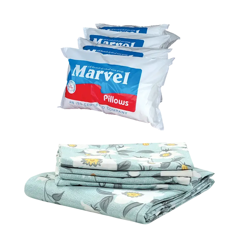 Bedsheet + Pillow + Pillow Cover